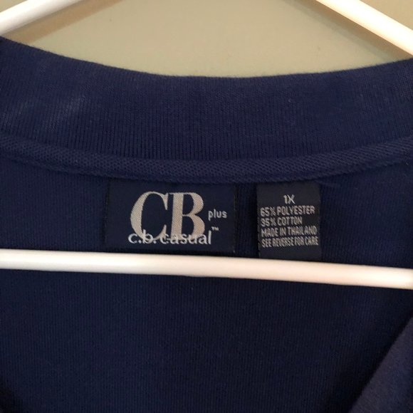CB Plus women's navy polo Size 1X - Picture 2 of 5